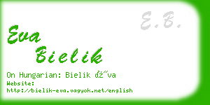 eva bielik business card